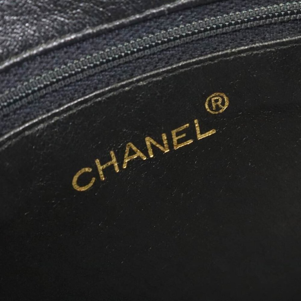 Auth CHANEL Triple CC Logo Crossbody Shoulder Bag Black Leather/Goldtone - Picture 4 of 13